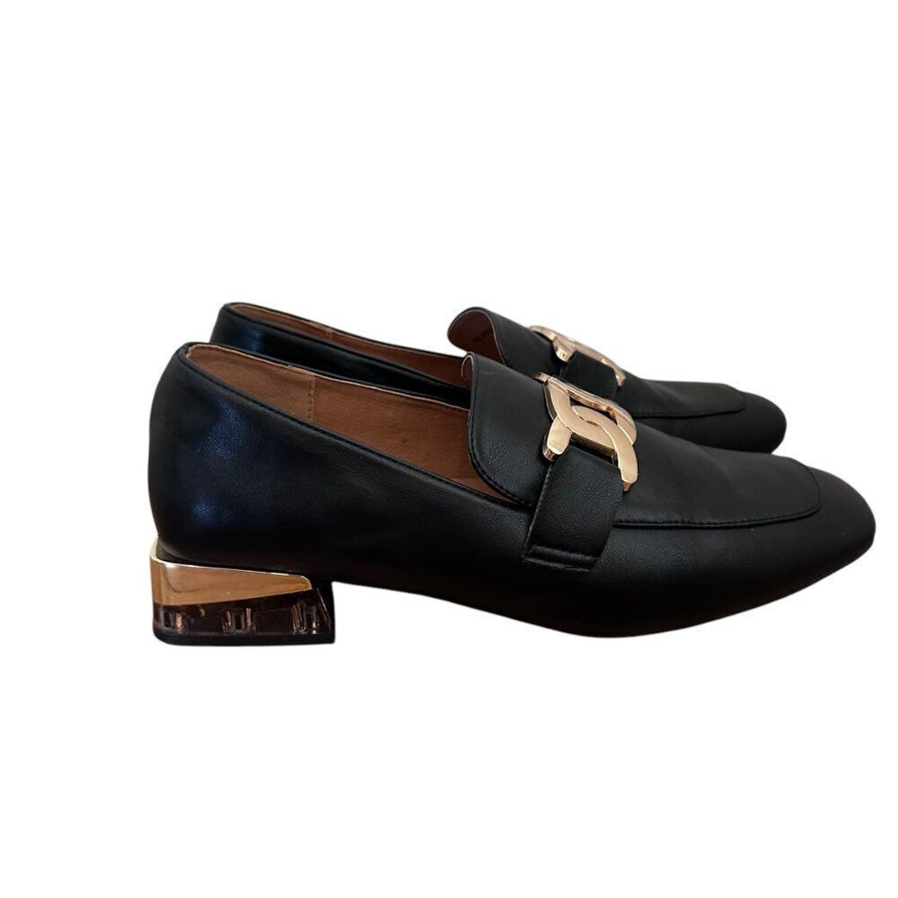 Spring Step Patrizia Rockrose Black Faux Leather Loafers Size 10 - Picture 2 of 9